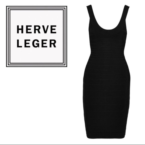 Herve Leger Dresses & Skirts - HERVE LEGER Women's Bandage Bodycon Mini Dress Designer Black US M